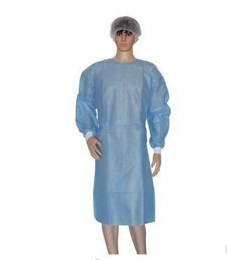 Plus Size Ppe Surgical Dental Isolation Gown With Wrist Cuff